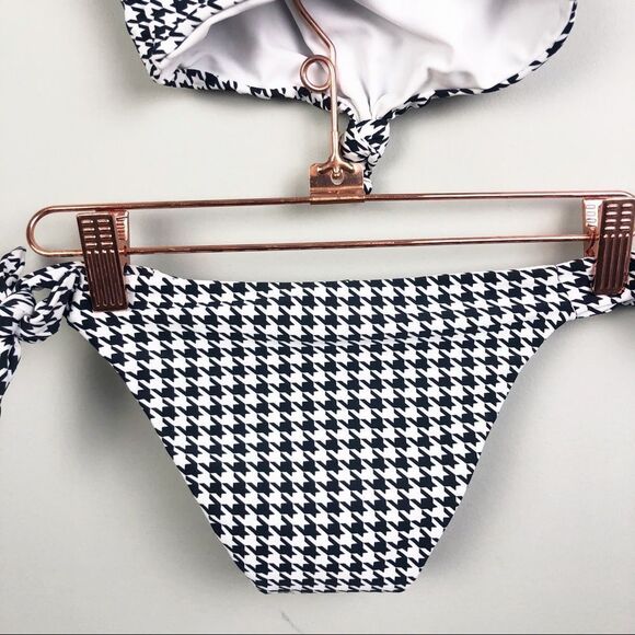 LOVERS + FRIENDS | Jojo Houndstooth Black & White Bikini Women’s Size XXS - Picture 11 of 13